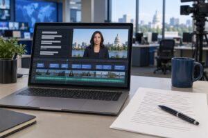 how to add captions to news video