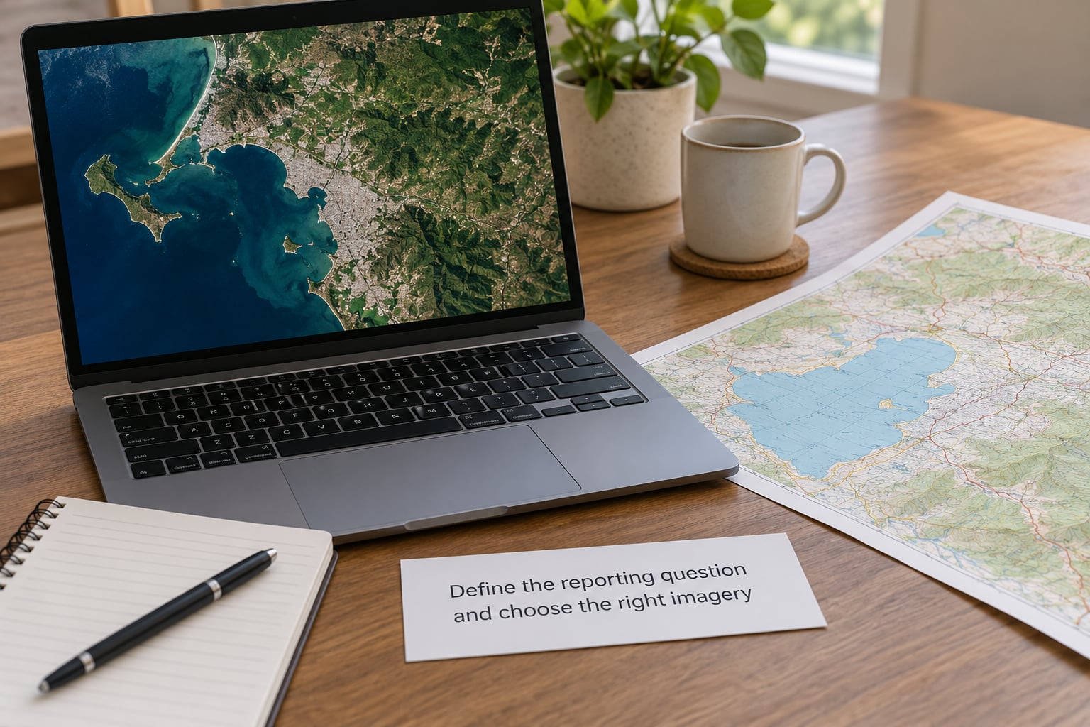 Define the reporting question and choose the right imagery