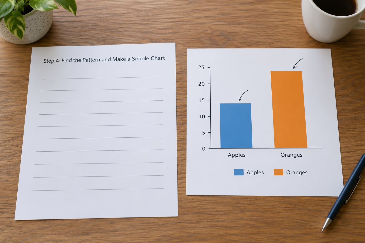 Step 4: Find the Pattern and Make a Simple Chart