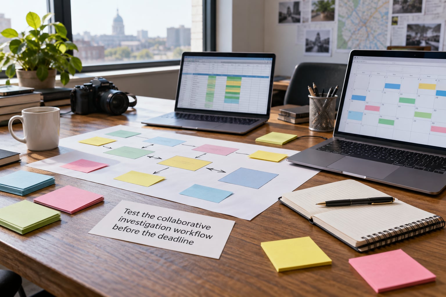 Test the collaborative investigation workflow before the deadline