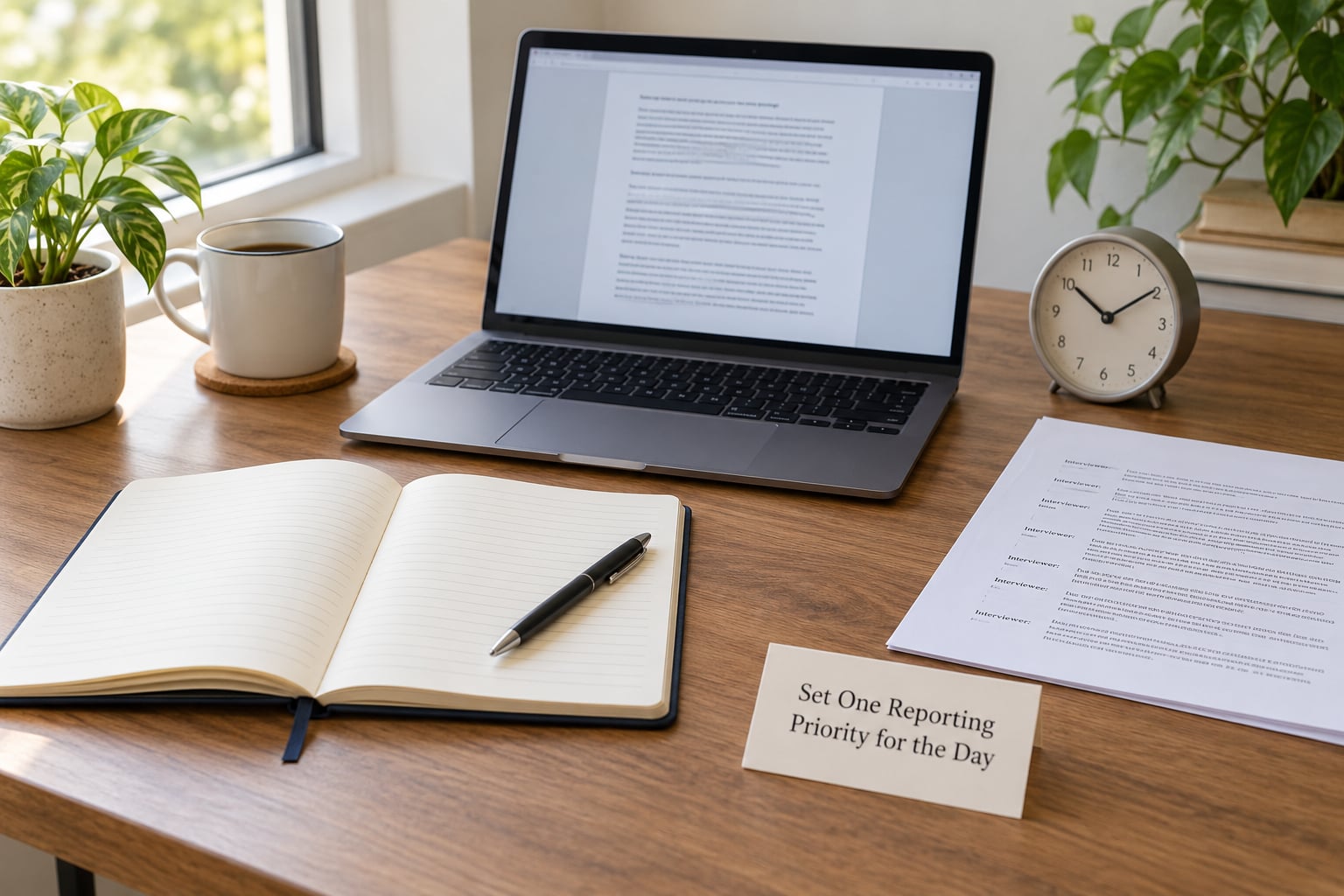 Set One Reporting Priority for the Day