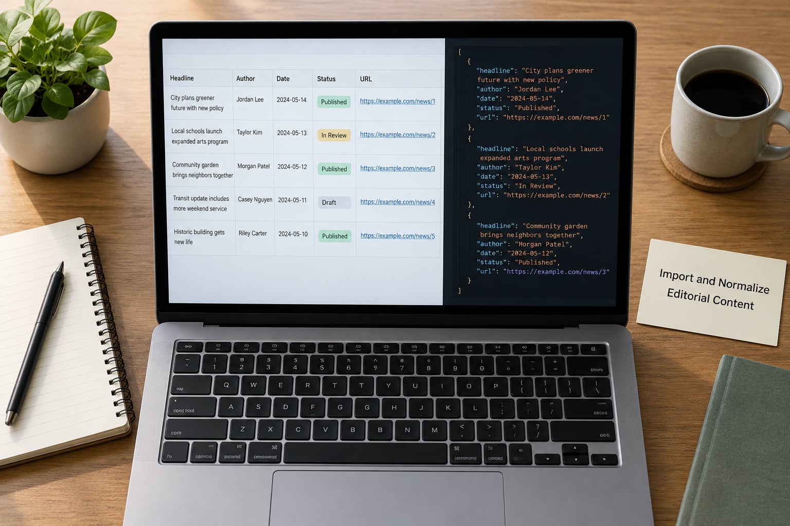 Import and Normalize Editorial Content