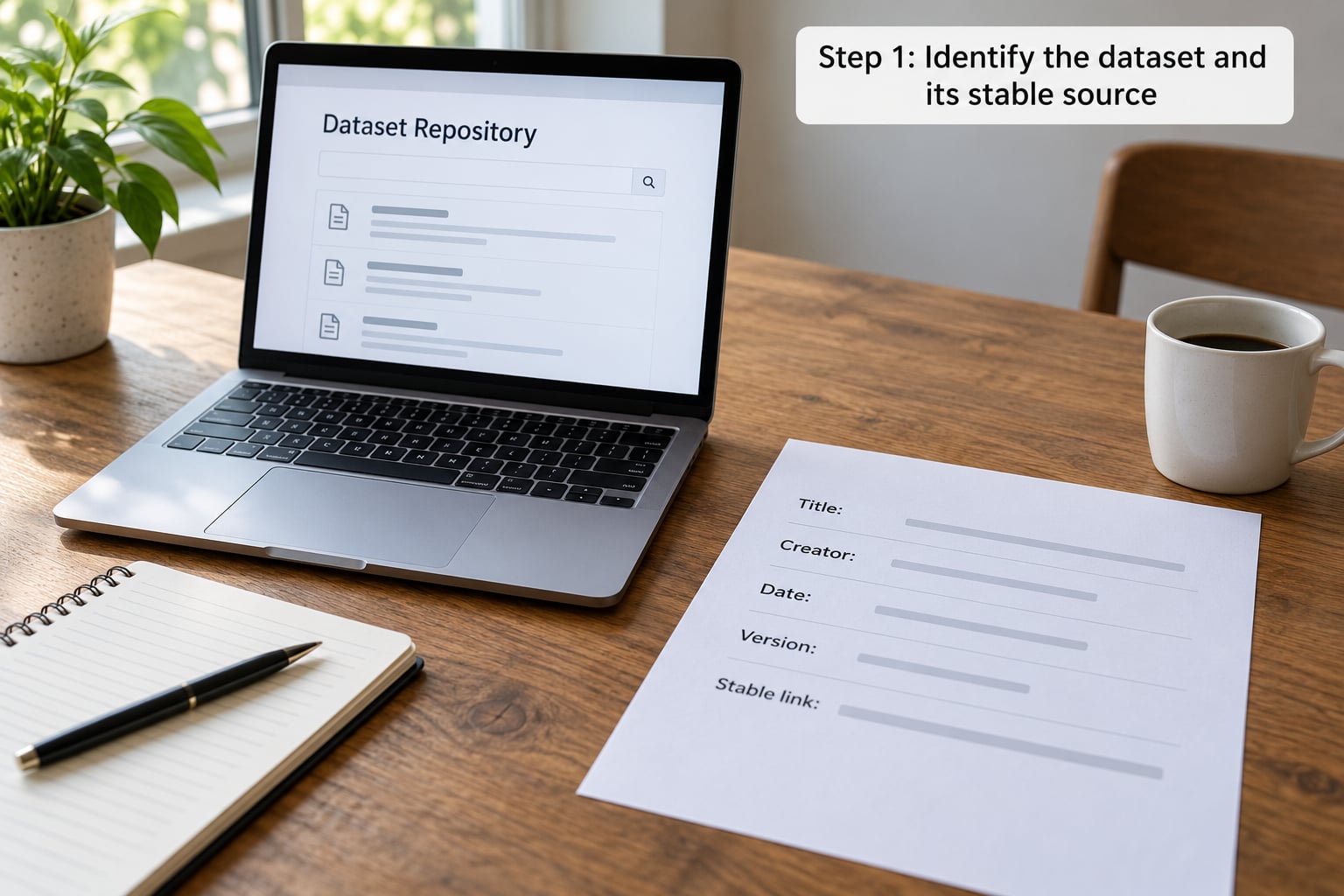 Step 1: Identify the dataset and its stable source