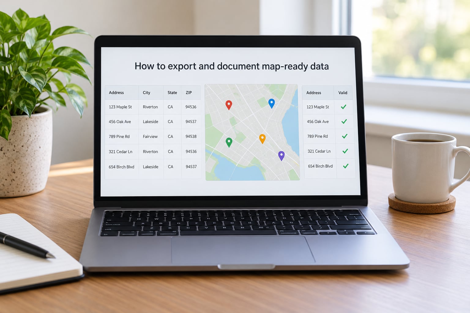 How to export and document map-ready data