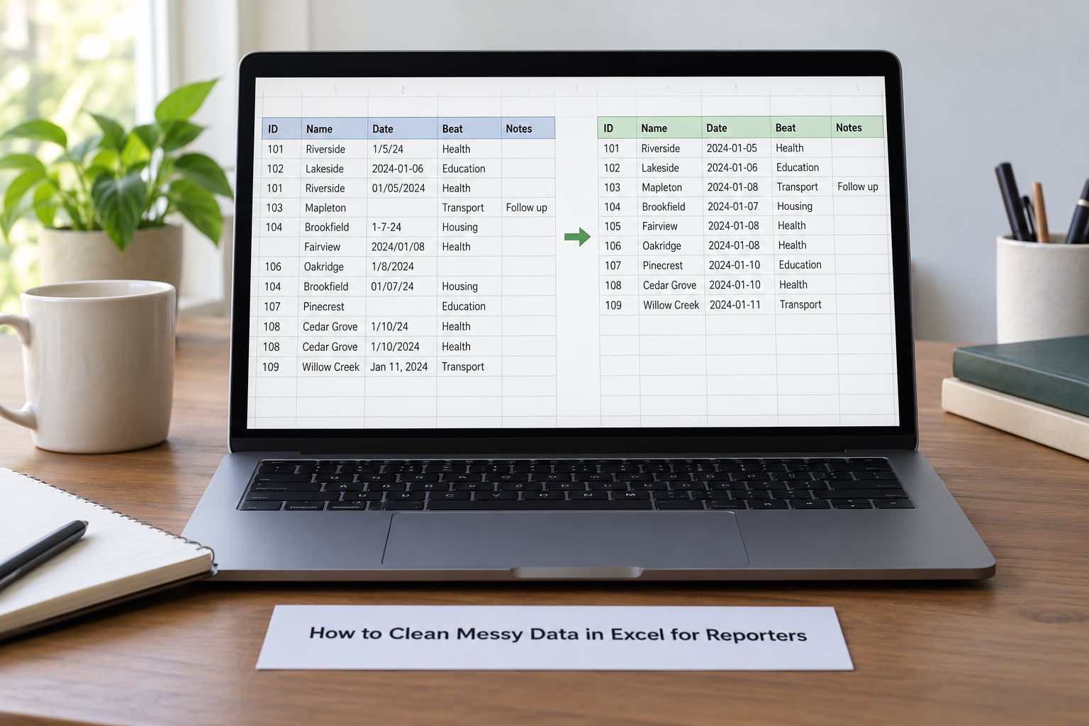 How to Clean Messy Data in Excel for Reporters