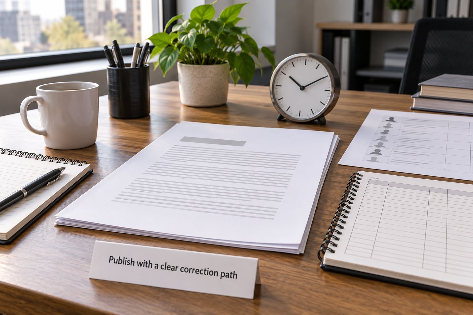 Publish with a clear correction path