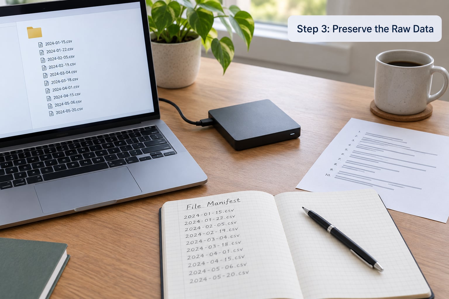 Step 3: Preserve the Raw Data