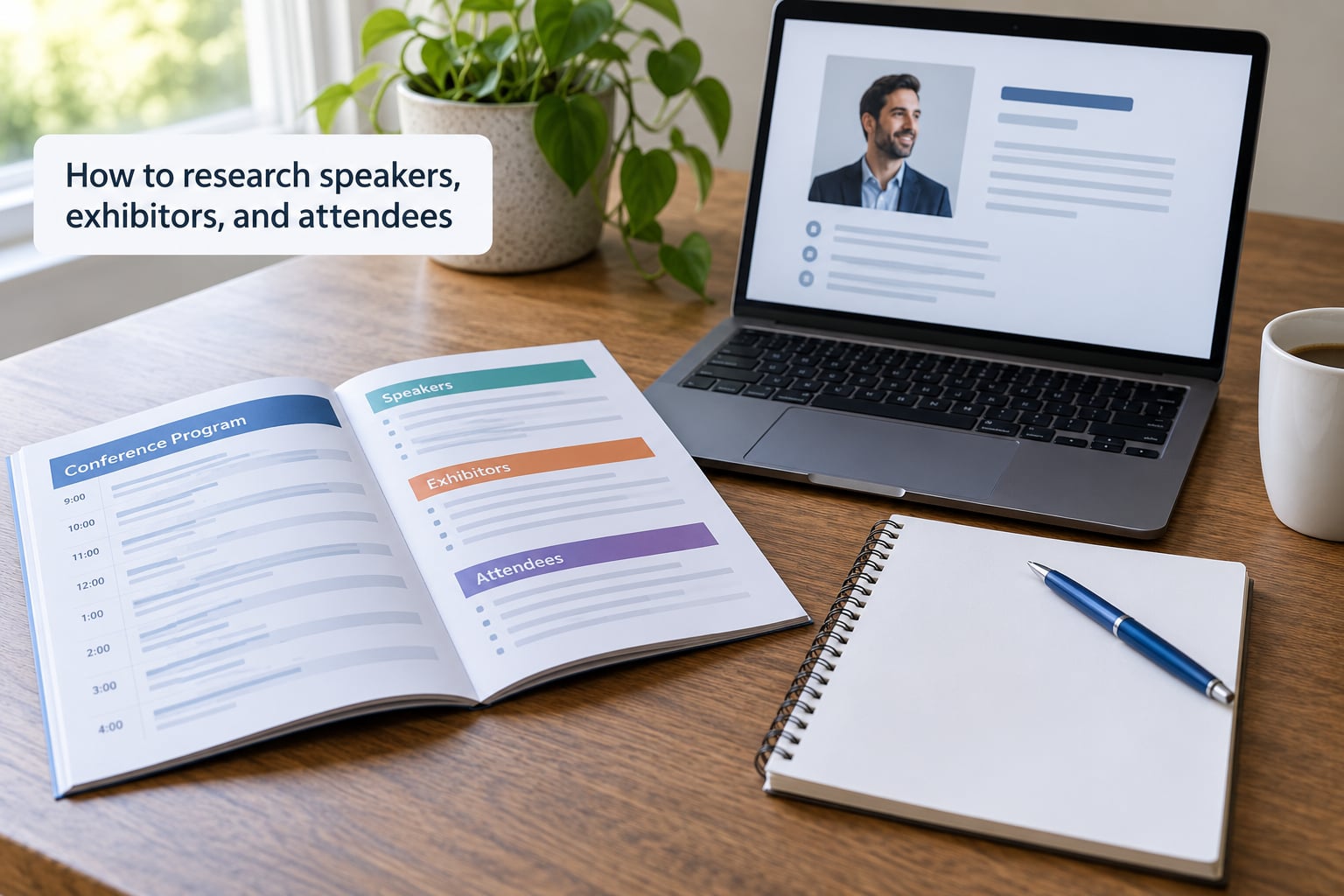 How to research speakers, exhibitors, and attendees
