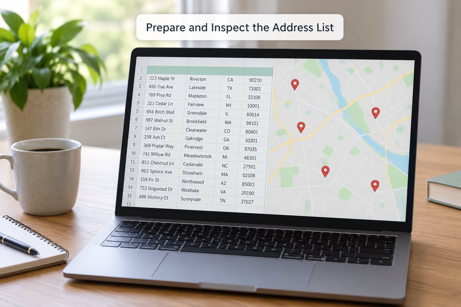 Prepare and Inspect the Address List