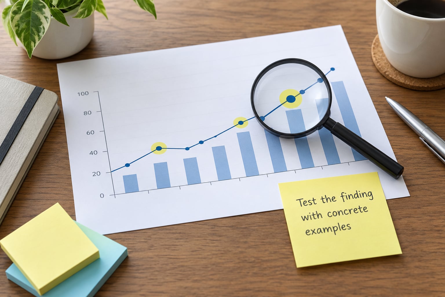 Test the finding with concrete examples