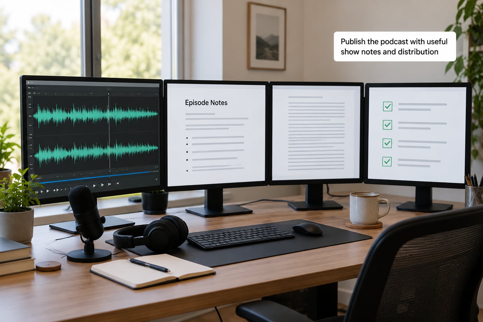Publish the podcast with useful show notes and distribution