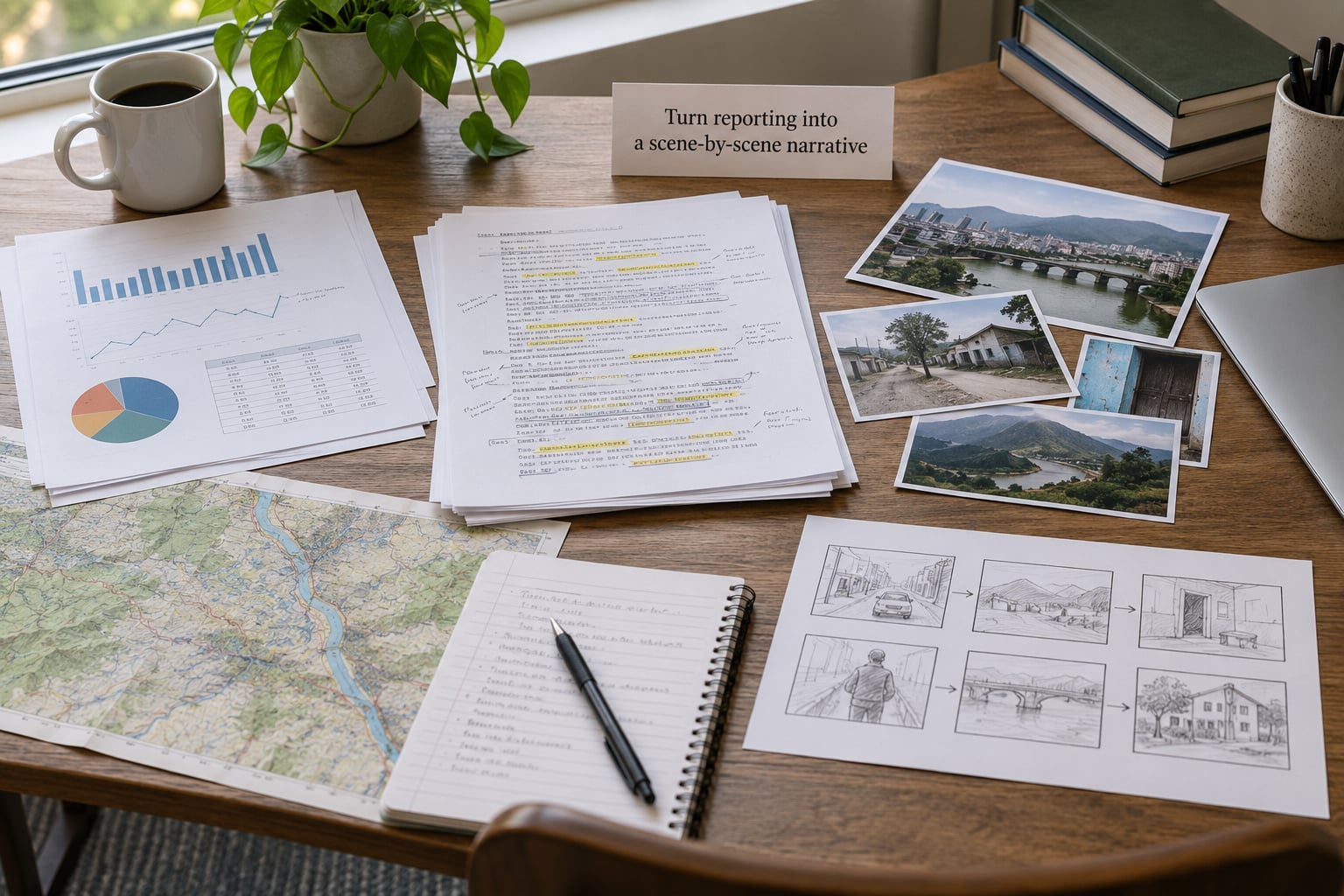 Turn reporting into a scene-by-scene narrative
