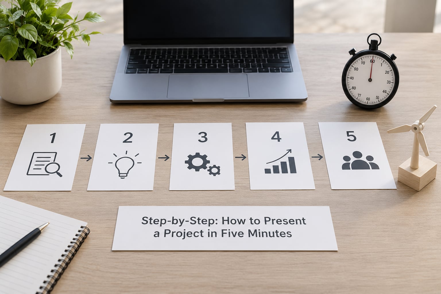 Step-by-Step: How to Present a Project in Five Minutes