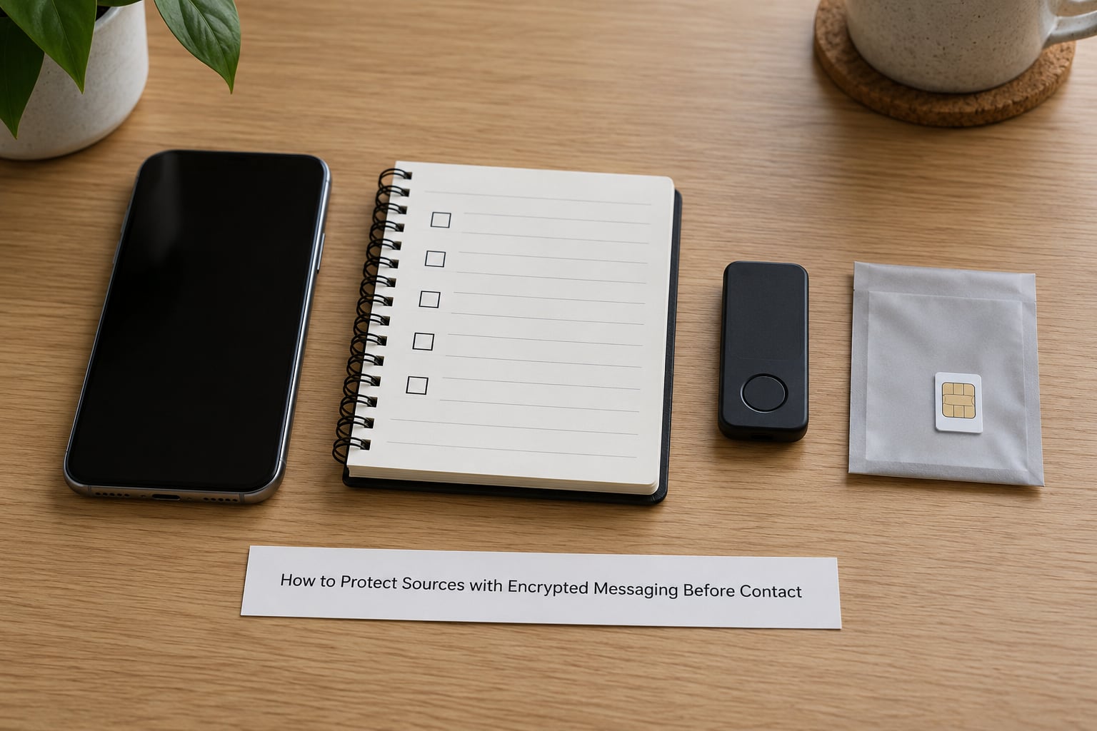 How to Protect Sources with Encrypted Messaging Before Contact