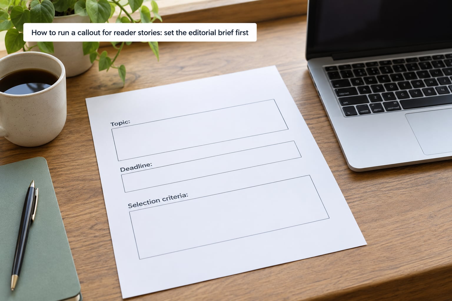 How to run a callout for reader stories: set the editorial brief first