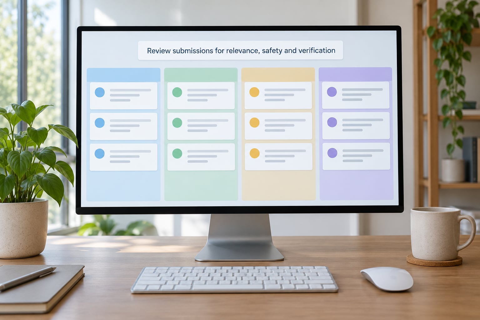 Review submissions for relevance, safety and verification