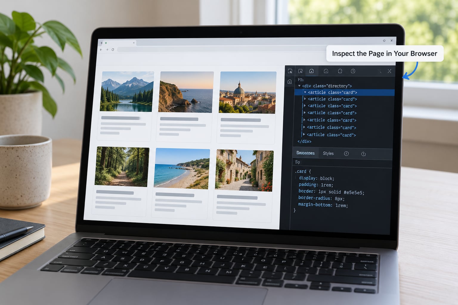 Inspect the Page in Your Browser