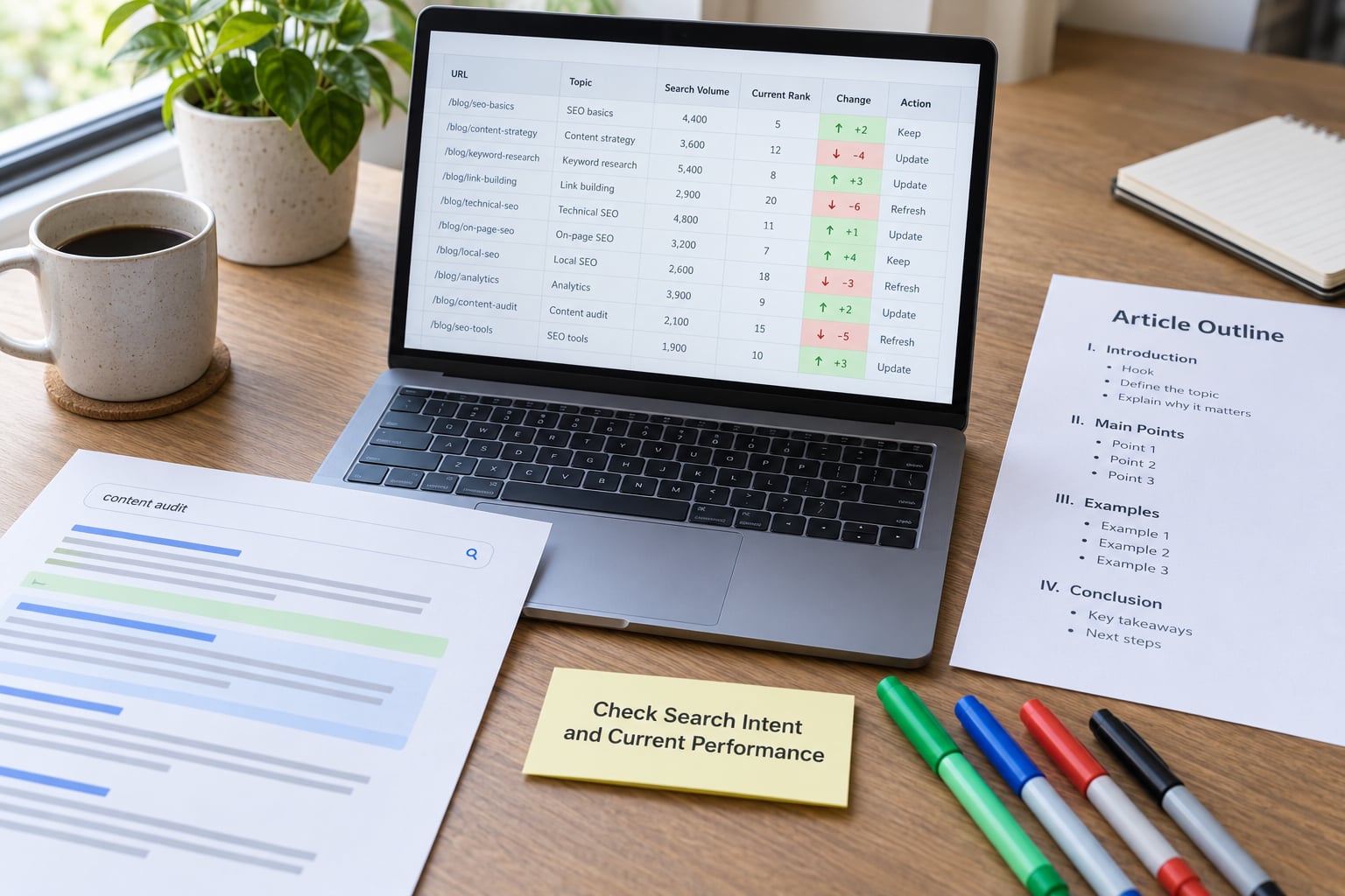 Check Search Intent and Current Performance