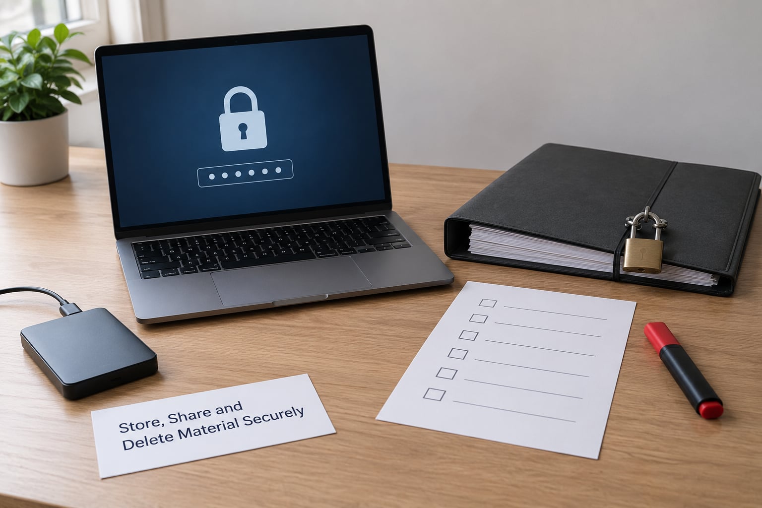Store, Share and Delete Material Securely