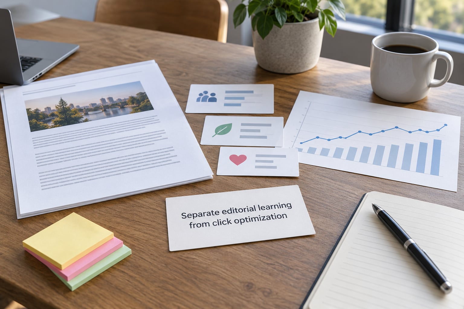Separate editorial learning from click optimization