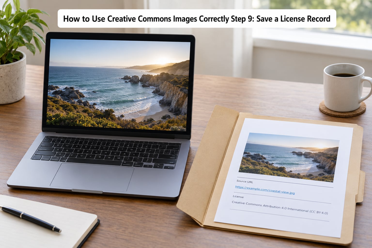 How to Use Creative Commons Images Correctly Step 9: Save a License Record