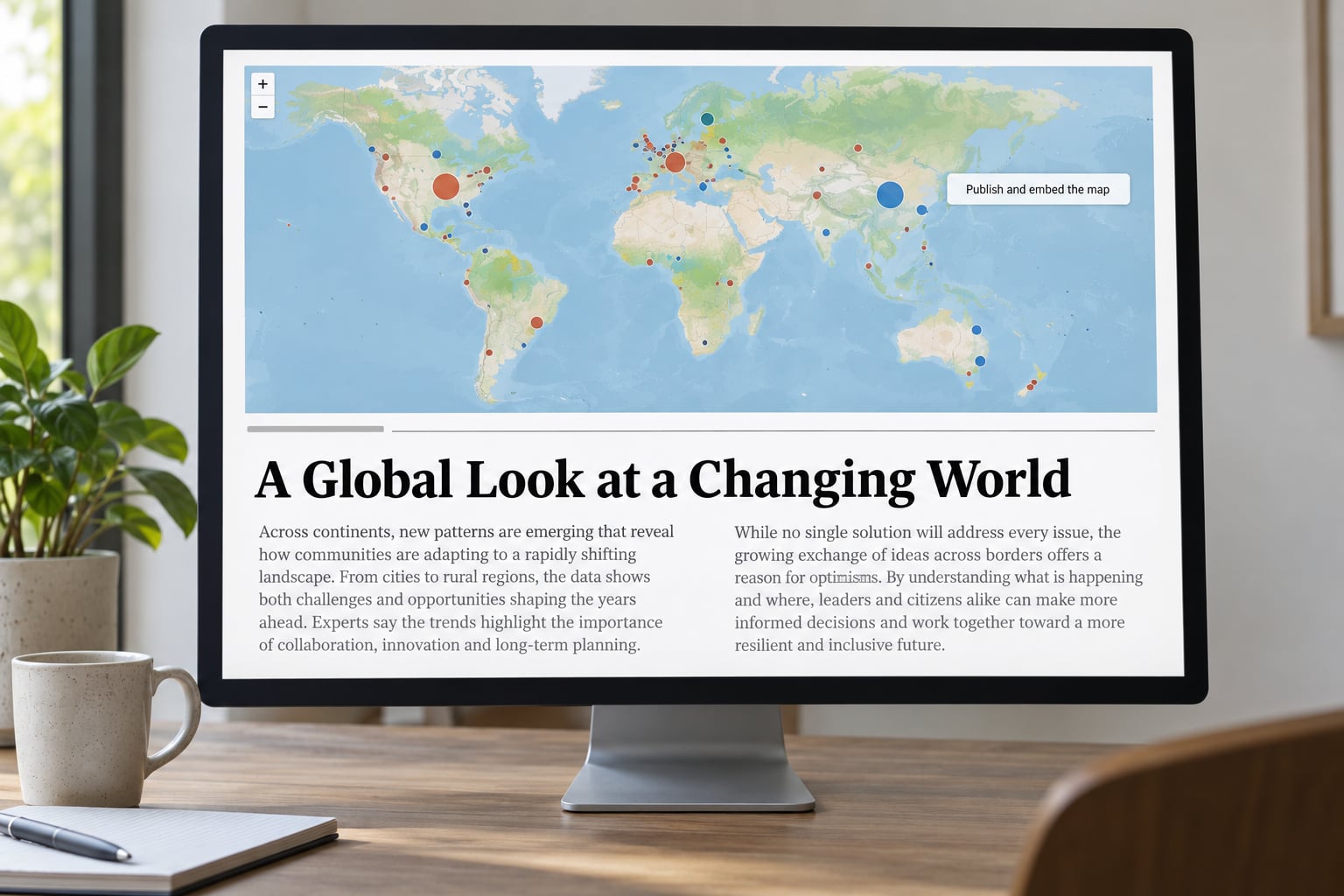 Publish and embed the map