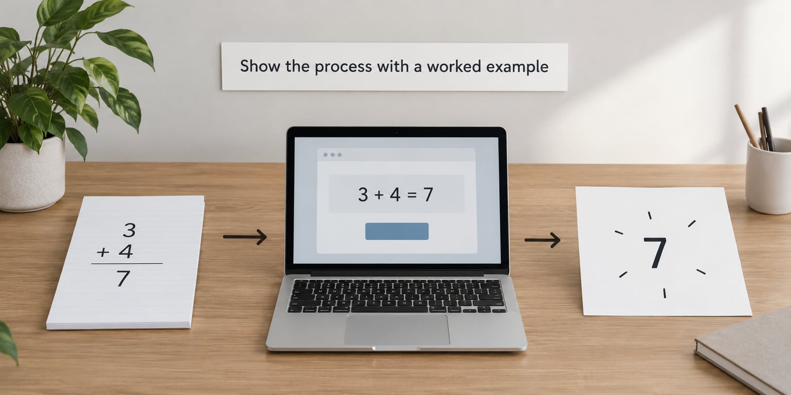 Show the process with a worked example