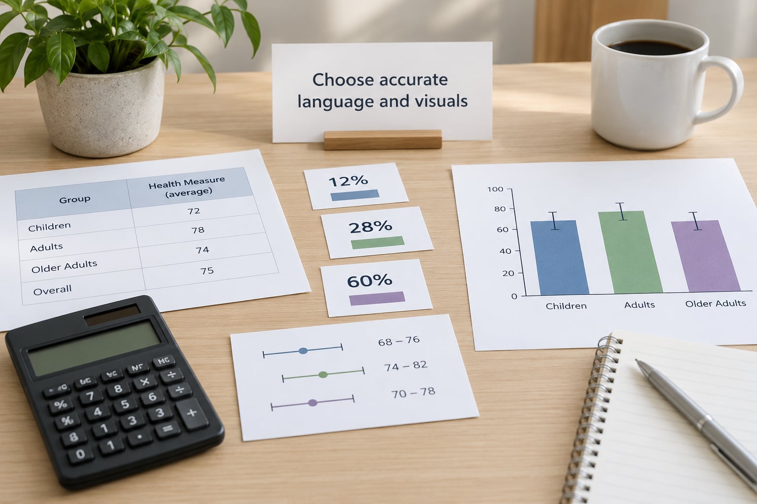 Choose accurate language and visuals